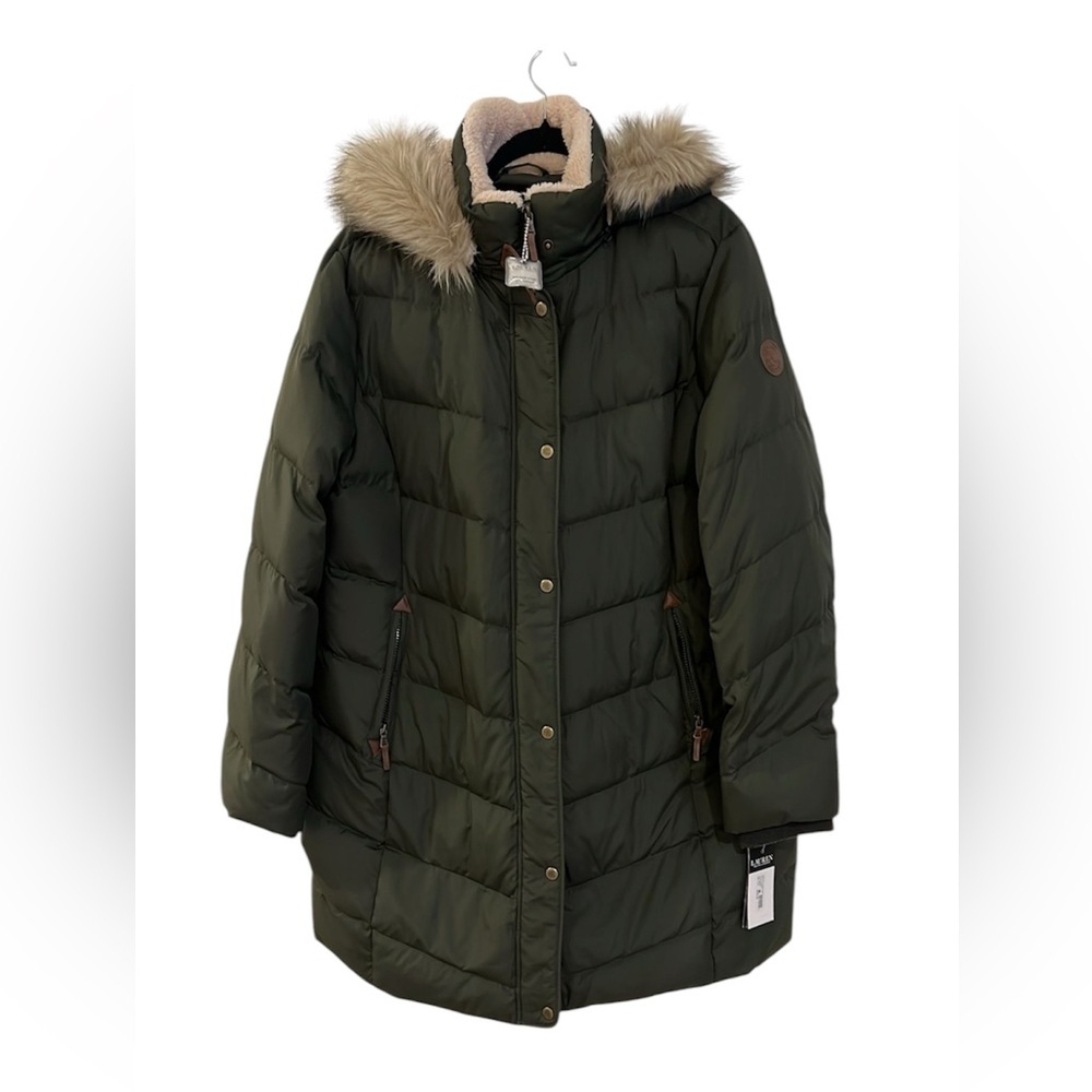 Lauren Ralph Lauren
Plus Size Faux-Fur-Trim Hooded Puffer Coat - Picture 2 of 4
